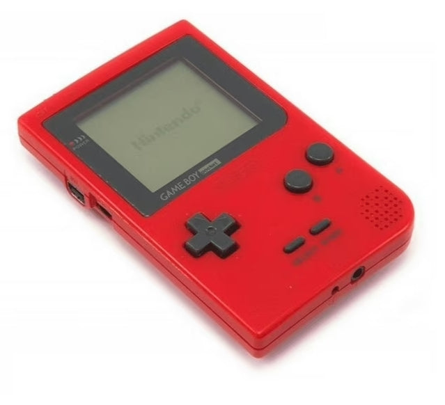 Original Rød nintendo gameboy pocket håndholdt konsoll (brukt)