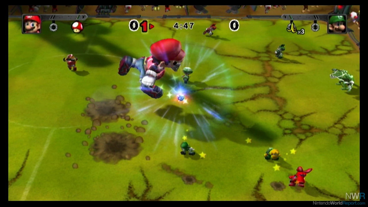Gameplay-bilde fra Mario strikers - Charged football - Nintendo Wii spill