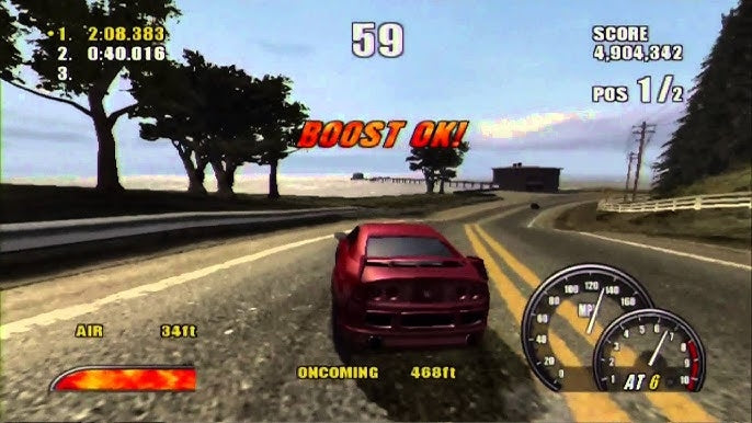 Burnout 2: Point of impact (brukt) - Playstation 2 spill (ps2)