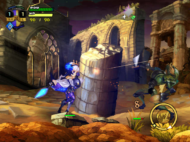 Gameplay-bilde fra Odin Sphere - Playstation 2 spill (PS2)