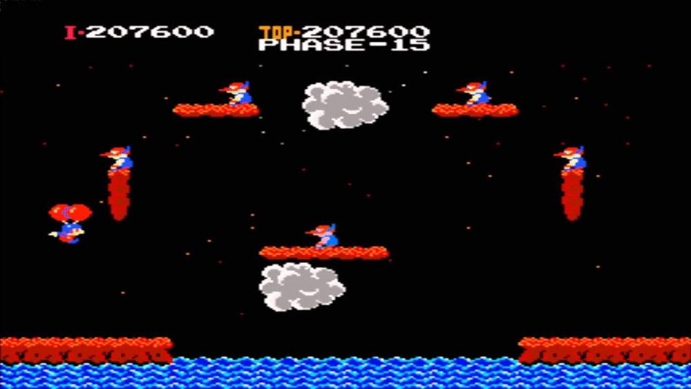 Balloon fight (Kun kassett) - Nintendo Entertainment system spill (NES)