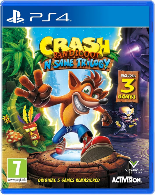 Crash bandicoot: N-Sane trilogy (brukt) - Playstation 4 spill (PS4)