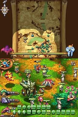 Gameplay-bilde fra Heroes of mana - Nintendo DS spill