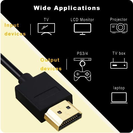 1,5m, 3m, 5m Gullbelagte HDMI-Kabler (nytt)