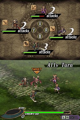 Gameplay-bilde fra Valkyrie profile - Covenant of the plume – Nintendo DS spill