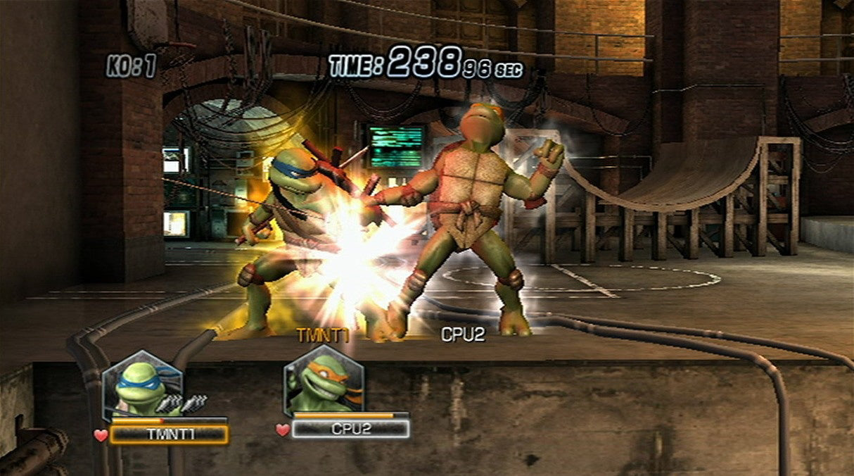 Gameplay-bilde fra TMNT - Smash Up - Nintendo Wii spill