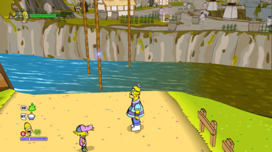 Gameplay-bilde fra The Simpsons Game - Nintendo Wii spill