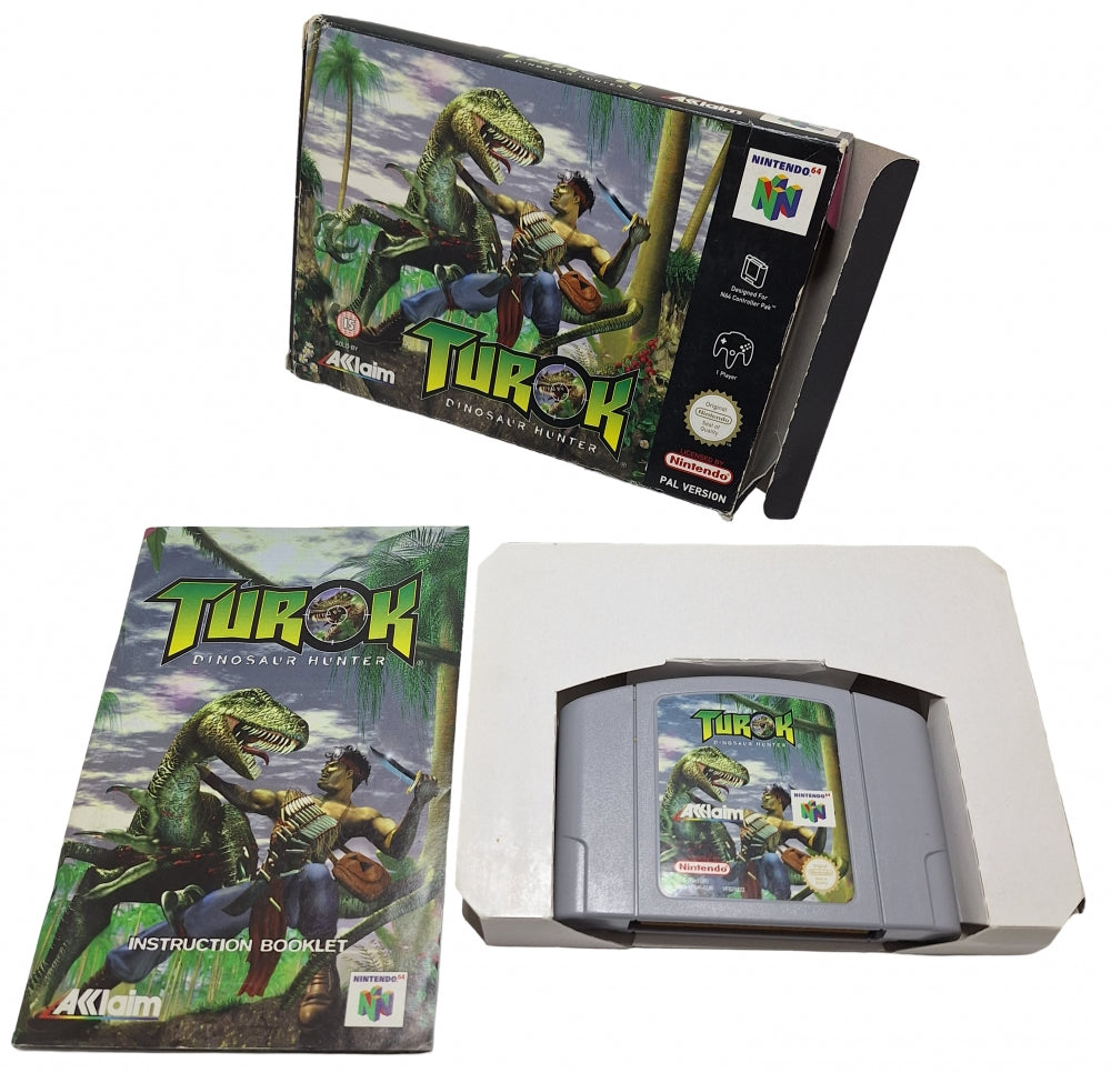 Turok: dinosaur hunter (brukt) Komplett i eske (CIB) - Nintendo 64 spill (N64)