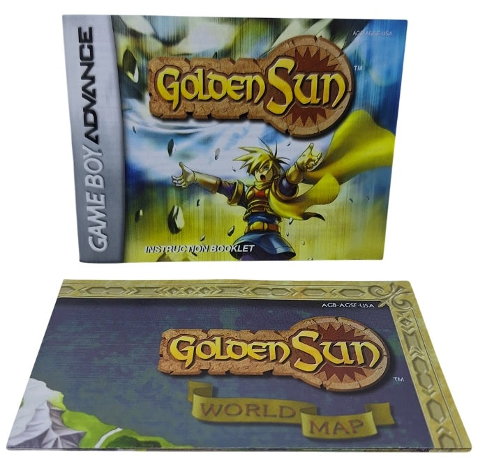 Golden sun (komplett i eske - CIB) (brukt) - Gameboy advance spill (GBA)