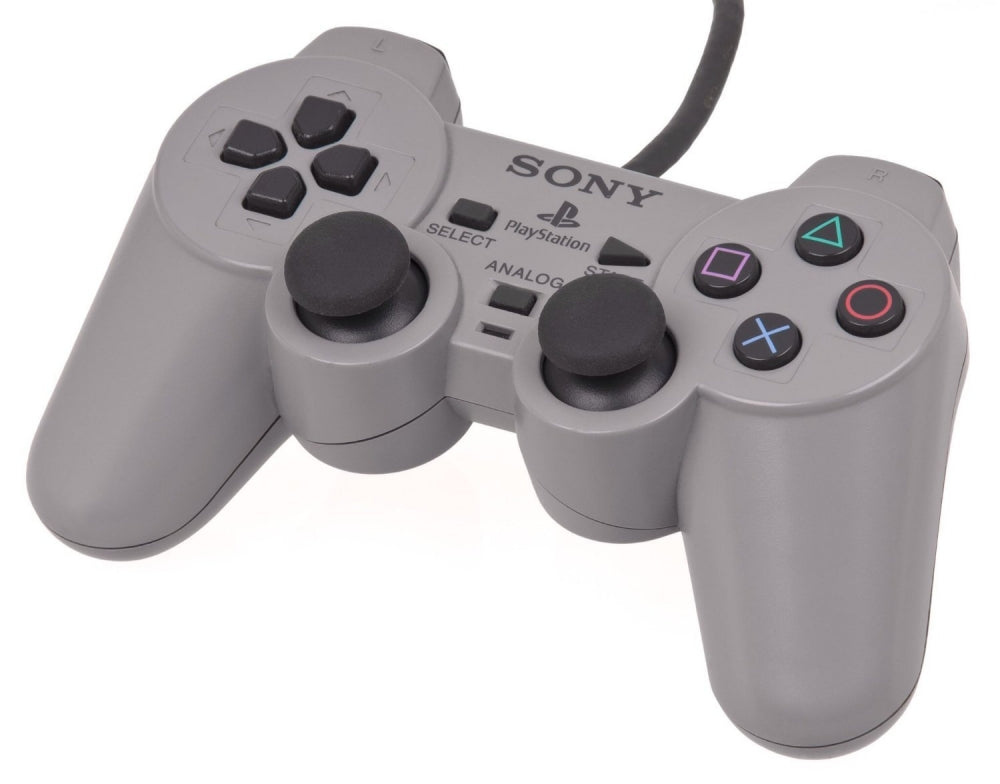 Original Grå PlayStation 1 Dual Shock kontroller (brukt) (PS1)