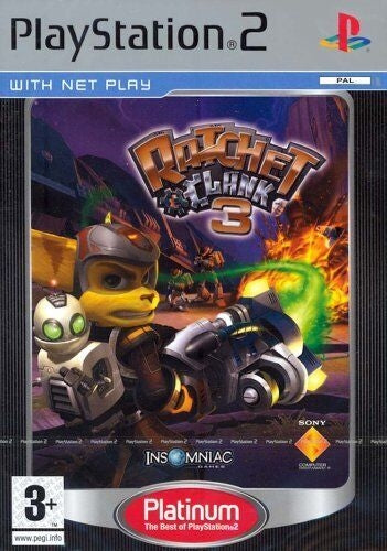 Ratchet and clank 3 (platinum) (Brukt) - Playstation 2 spill (PS2)