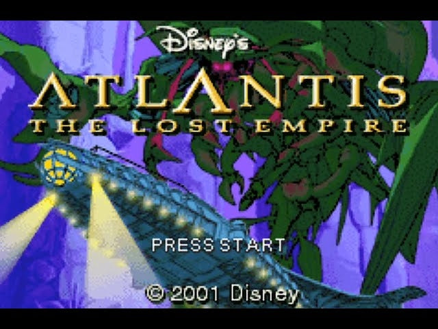 Disney's atlantis: The lost empire (brukt) (Kun kassett) - Nintendo gameboy advance spill (gba)