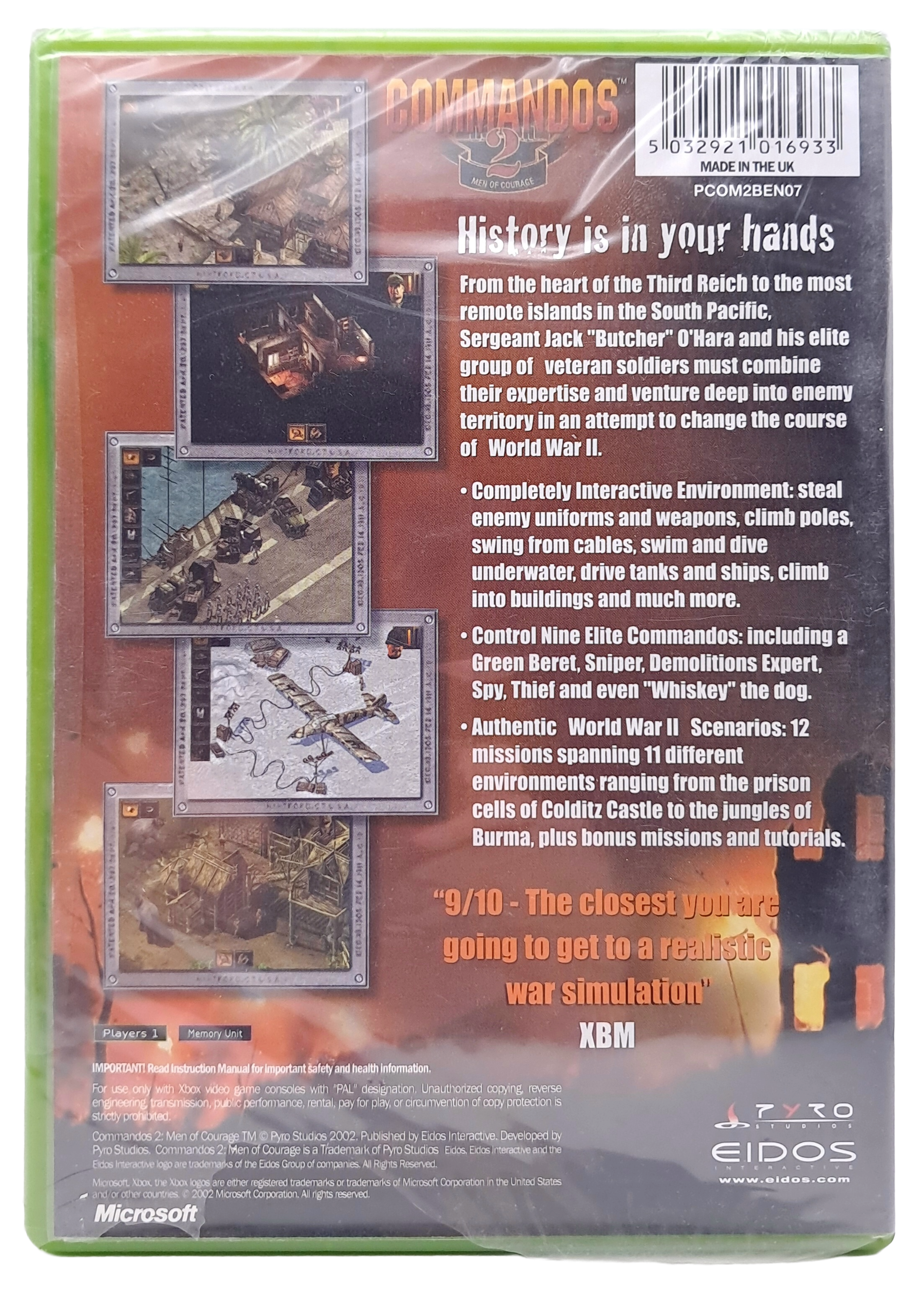 Commandos 2 - Men of courage (forseglet) - Xbox original spill