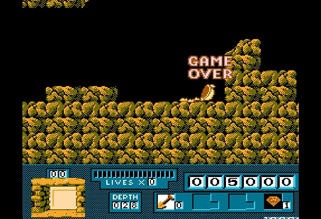 Digger T. Rock - The Legend of the Lost City (USA) - NES spill