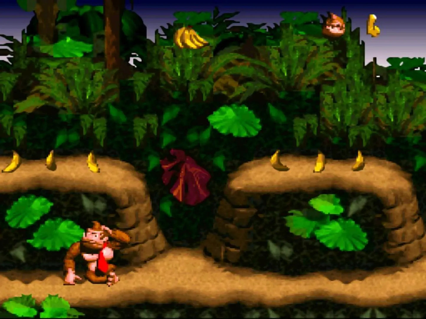 Donkey kong country (Signert av Kevin Bayliss og David Wise) - Super nintendo entertainment system spill (snes)