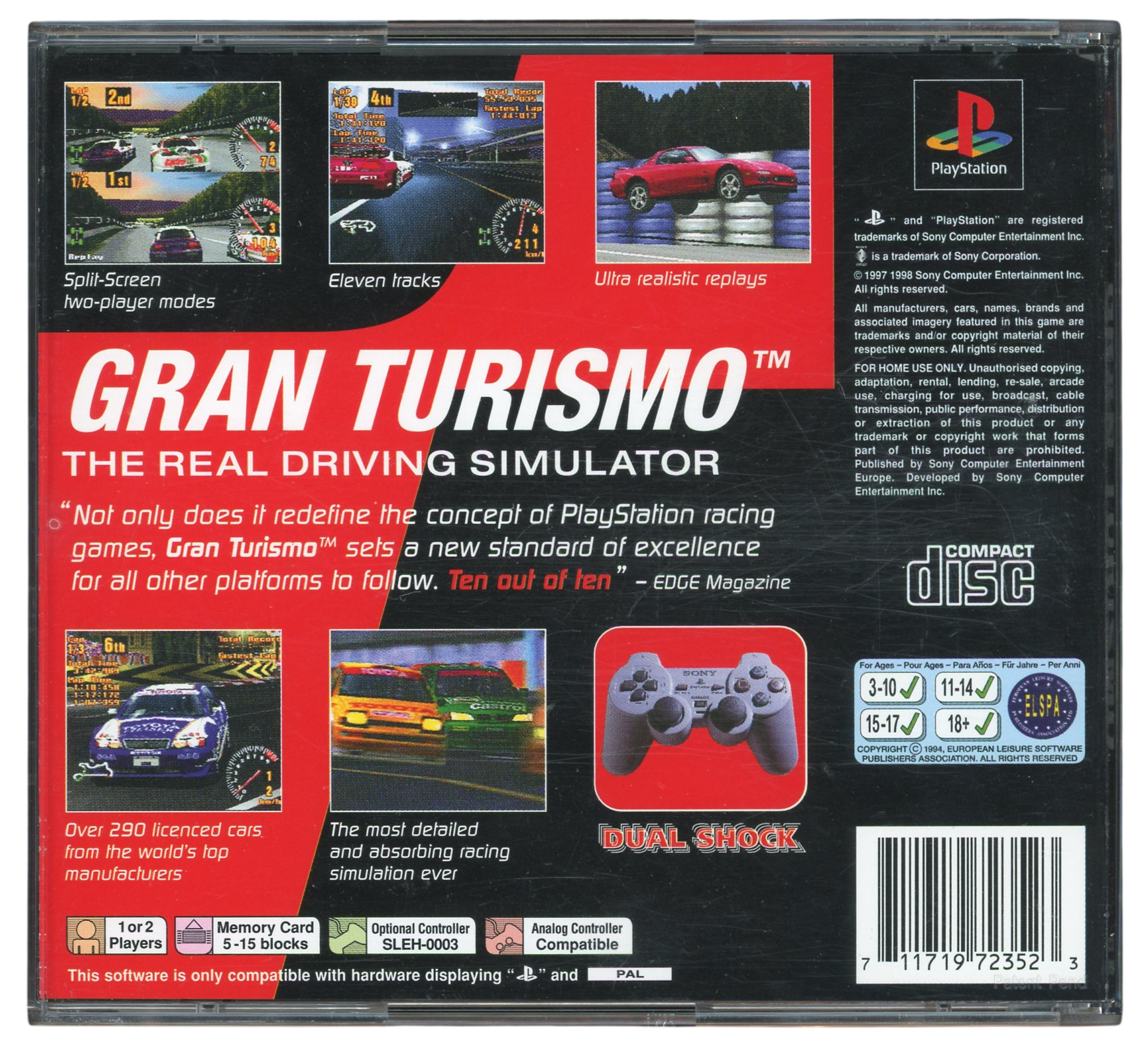 Gran Turismo - Driving simulator - Playstation 1 spill (PS1)