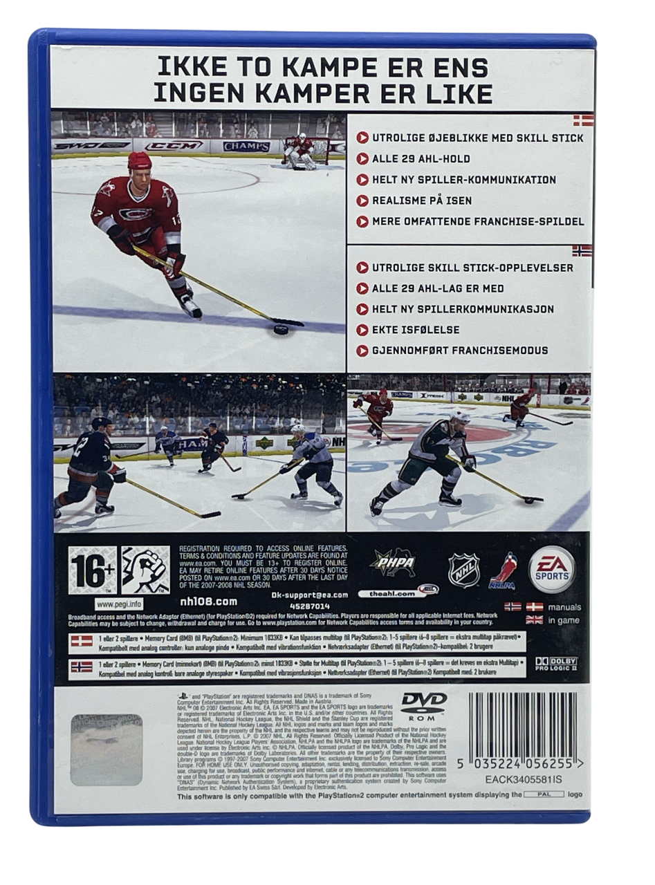 NHL 08 - Playstation 2 spill (PS2)