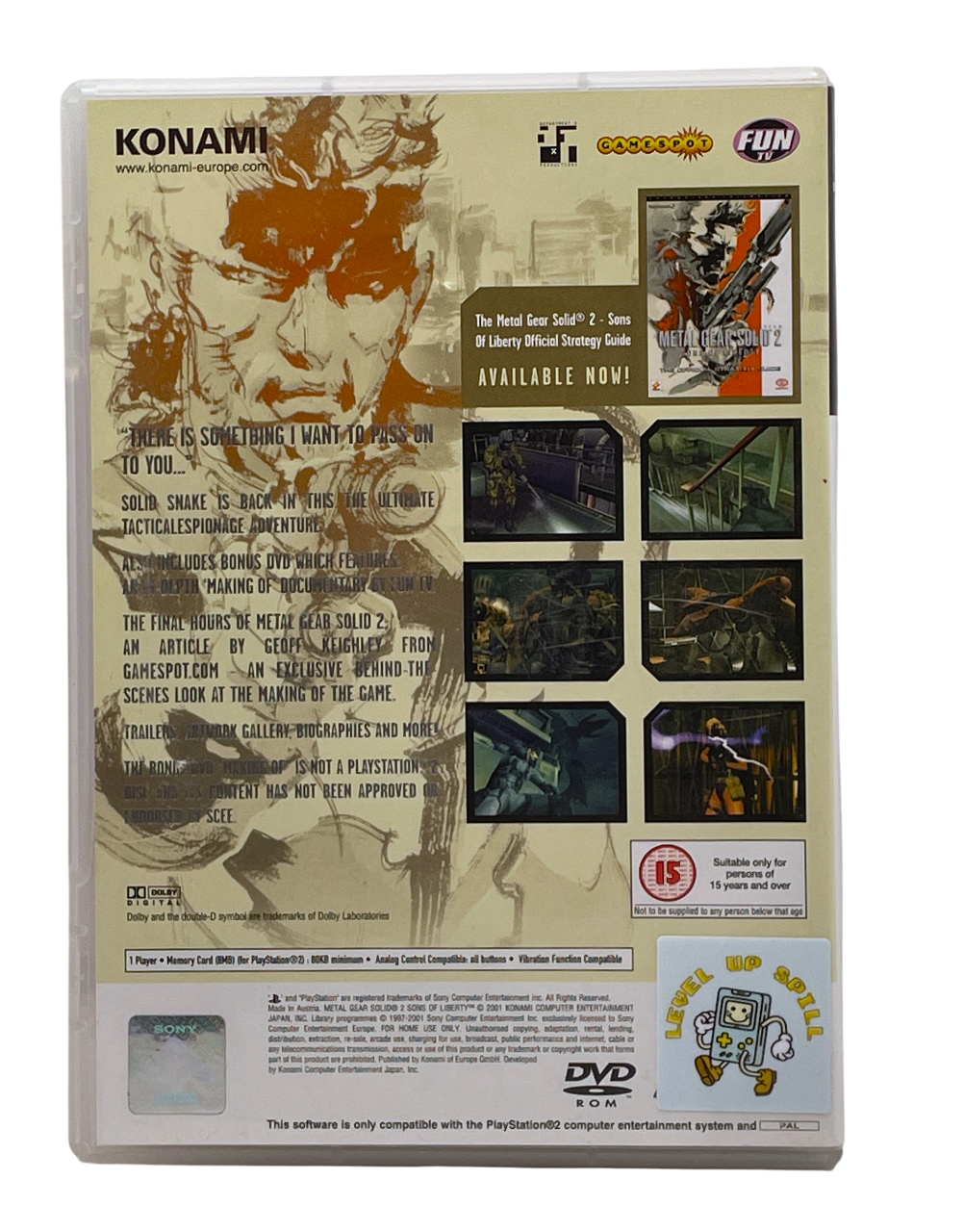 Metal Gear Solid 2: Sons of Liberty - Playstation 2 spill (PS2)