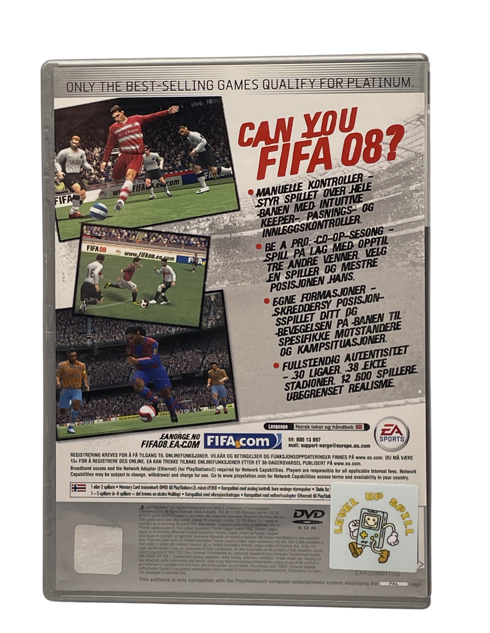 FIFA 08 (Platinum) - Playstation 2 spill (PS2)