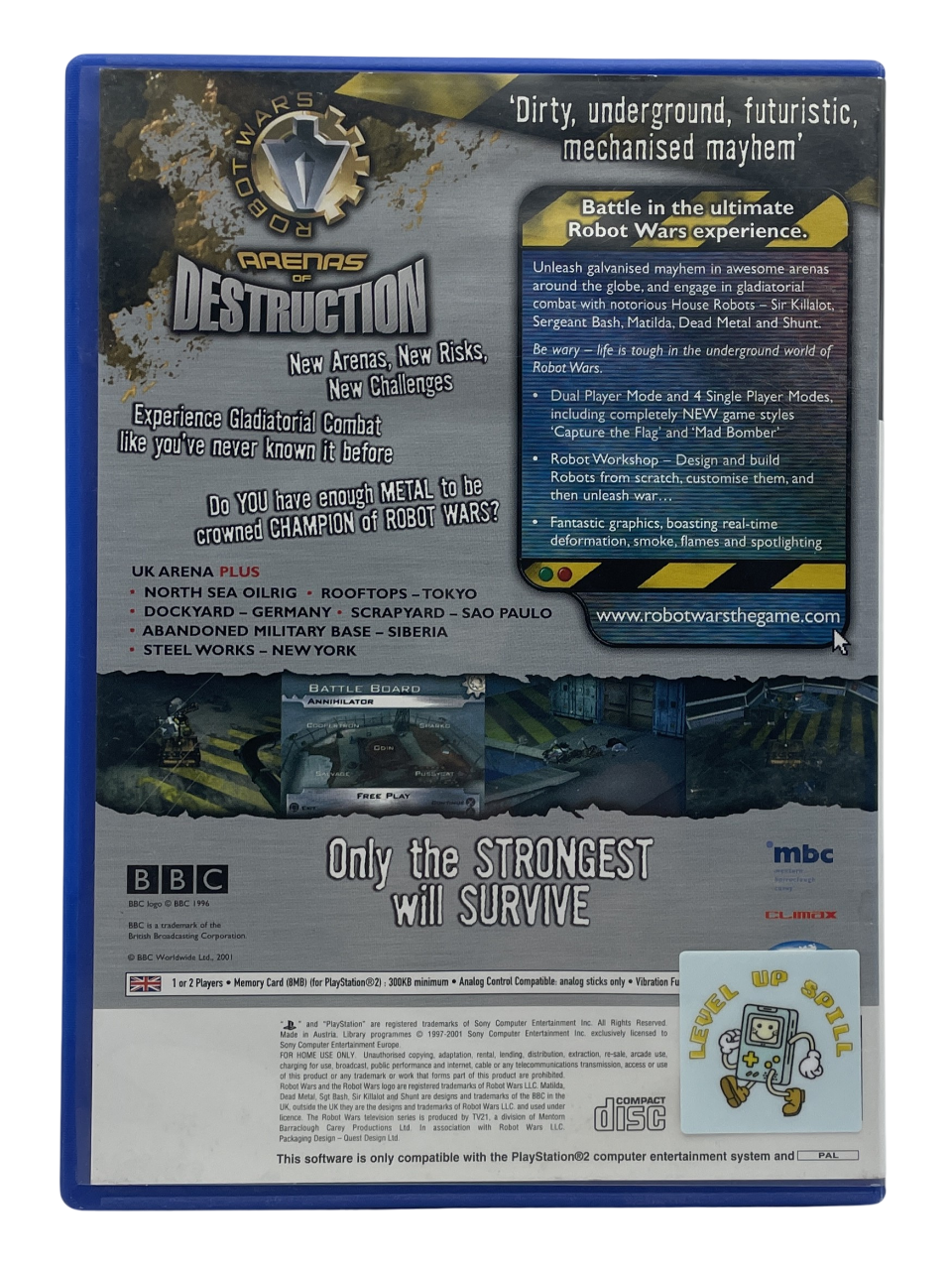 Robot Wars: Arenas of Destruction - Playstation 2 spill (PS2)