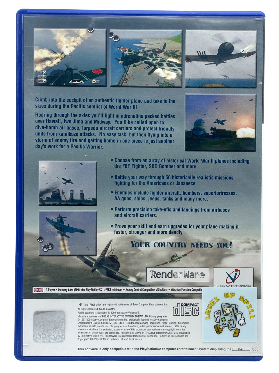 Pacific Warriors II / 2: Dogfight! - Playstation 2 spill (PS2)