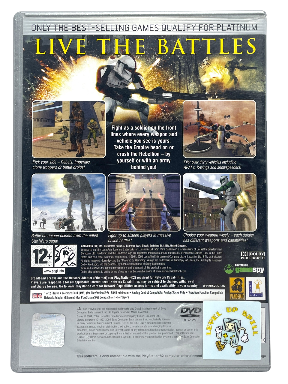 Star Wars Battlefront (platinum) - Playstation 2 spill (PS2)