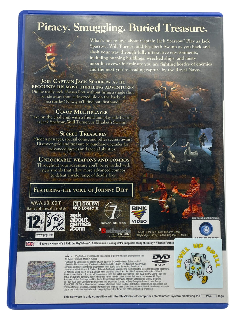 Pirates of The Caribbean The Legend of Jack Sparrow - Playstation 2 spill (PS2)