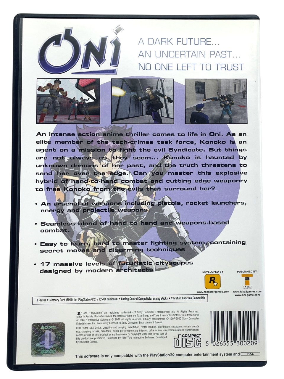 Oni - Playstation 2 spill (PS2)