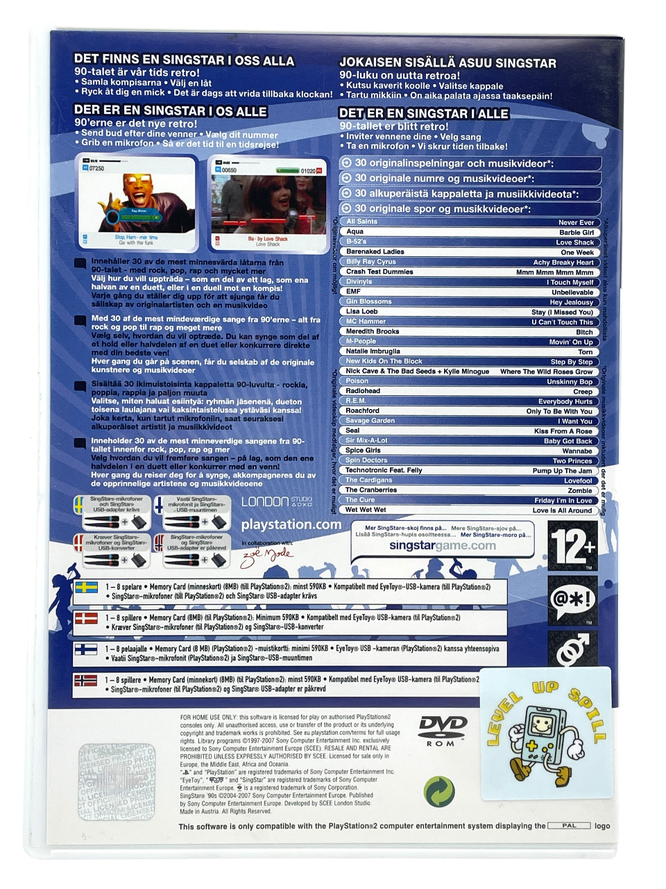 SingStar 90s - Playstation 2 spill (PS2)