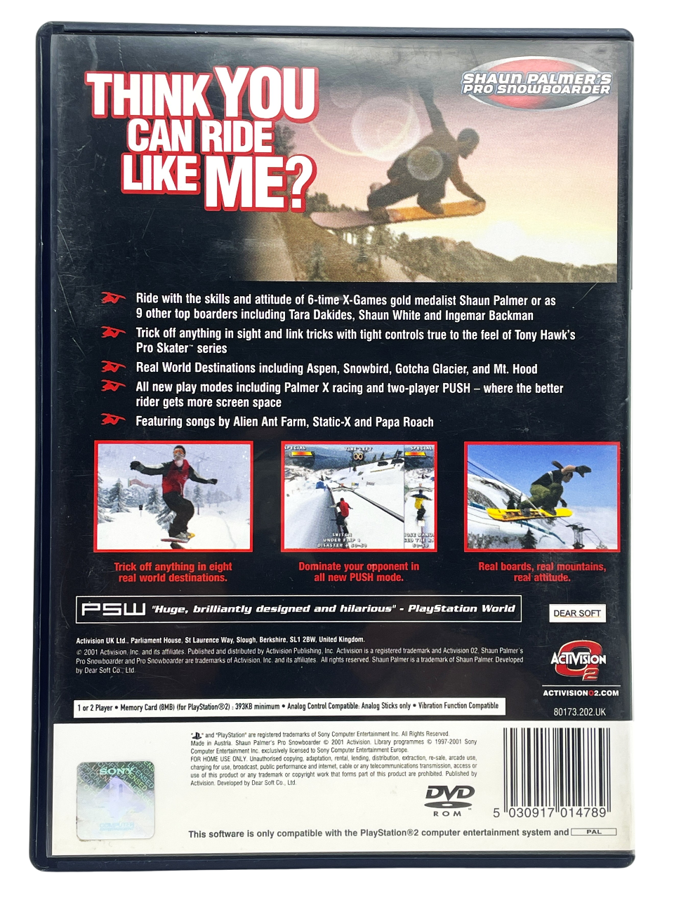 Shaun Palmer´s Pro Snowboarder - Playstation 2 spill (PS2)