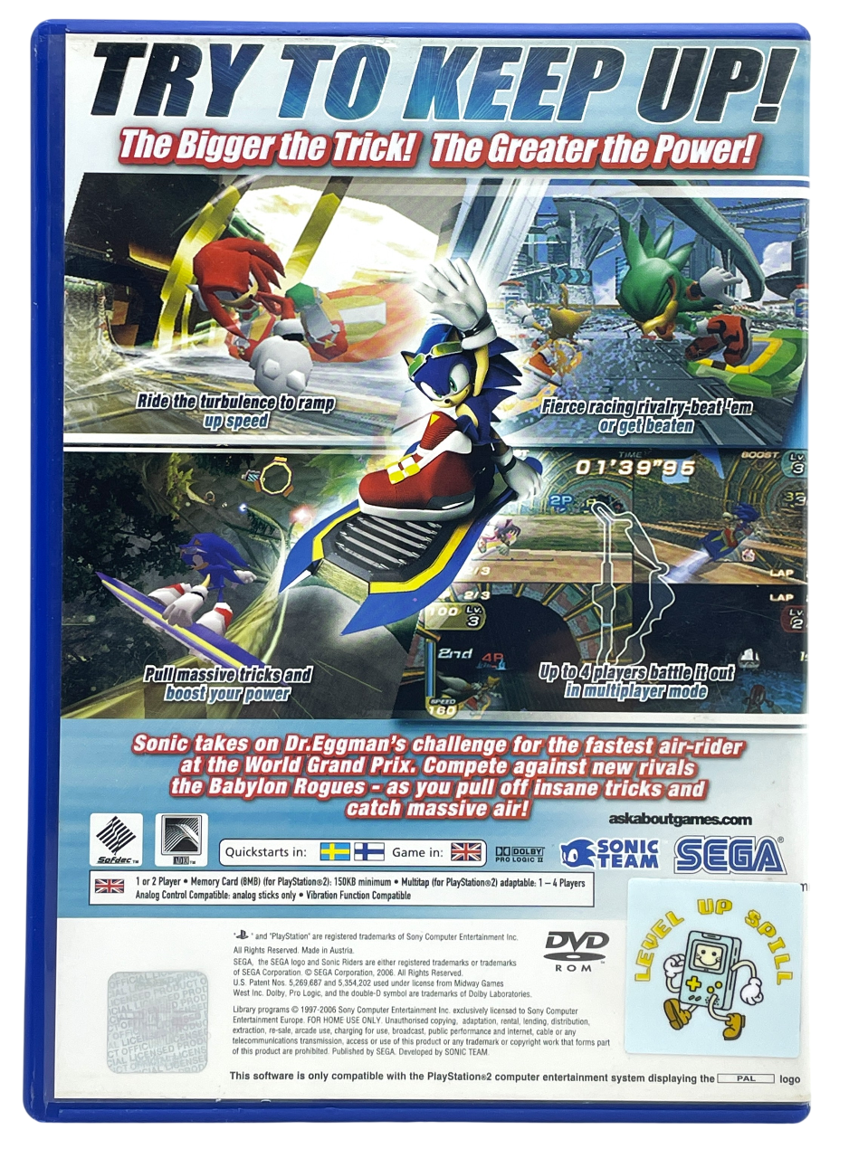 Sonic Riders - Playstation 2 spill (PS2)