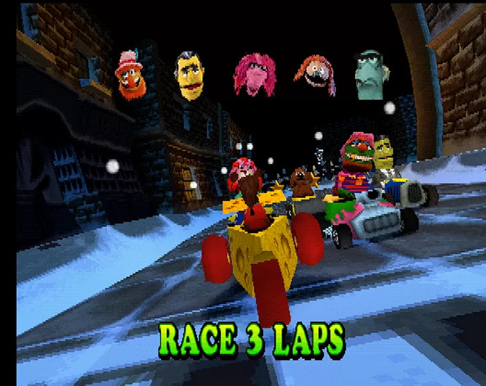 Muppet - RaceMania - Playstation 1 spill (PS1)