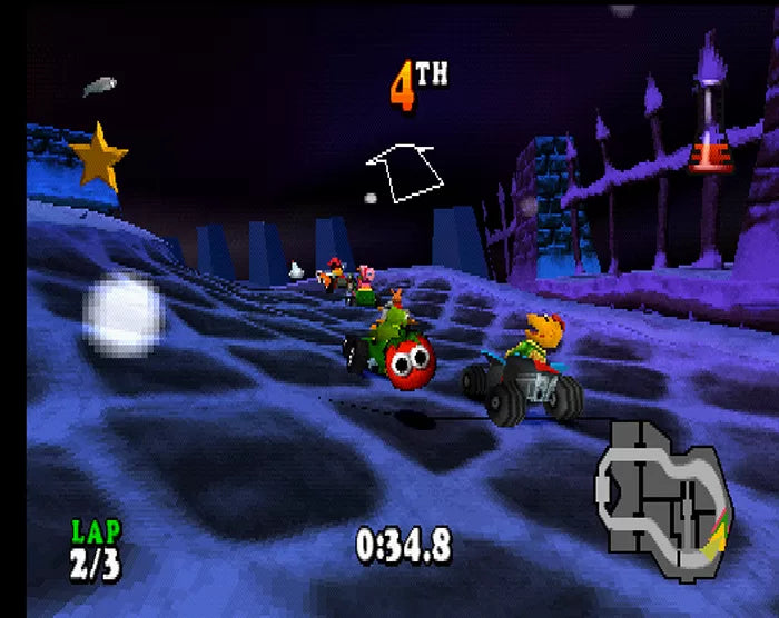 Muppet - RaceMania - Playstation 1 spill (PS1)