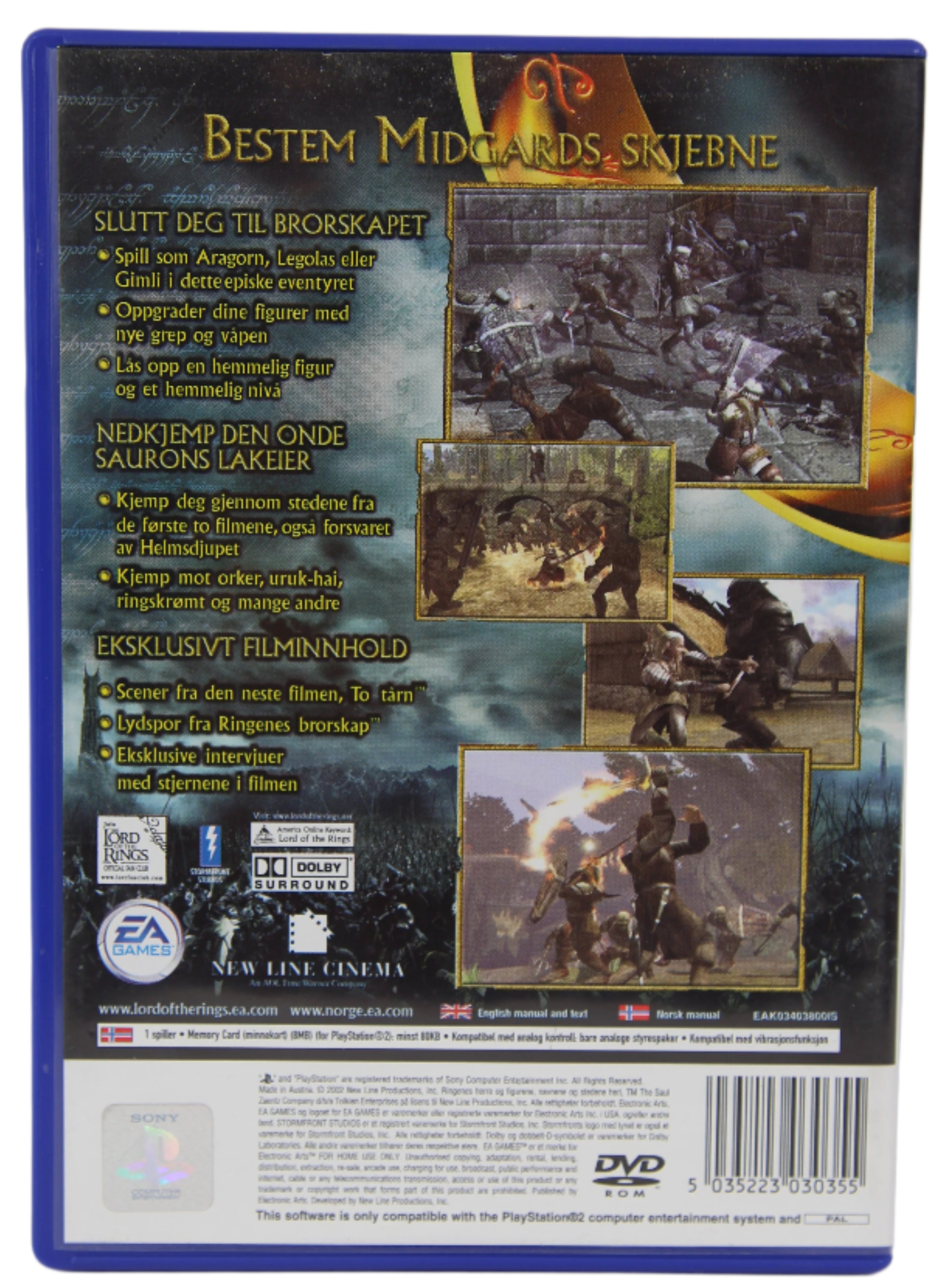 Bilde av Ringenes Herre To Tarn Playstation 2 Spill Ps2