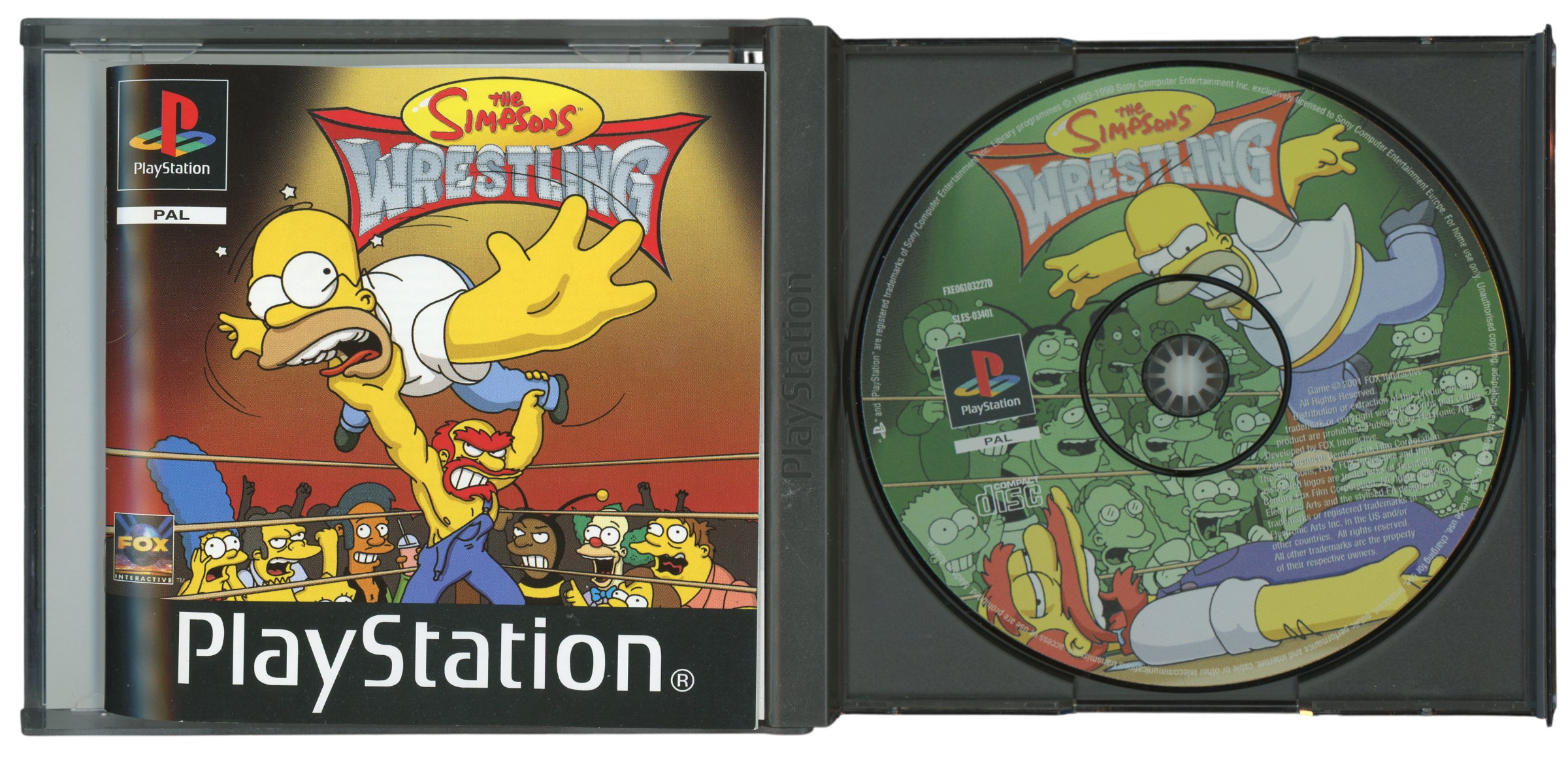 The simpsons - Wrestling - Playstation 1 spill (PS1)