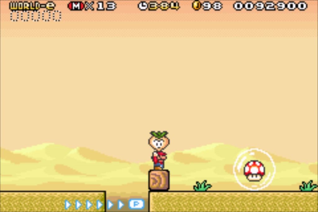 Gameplay-bilde fra Super Mario Advance 4 - Super Mario Bros 3 - Nintendo Gameboy advance spill (GBA)