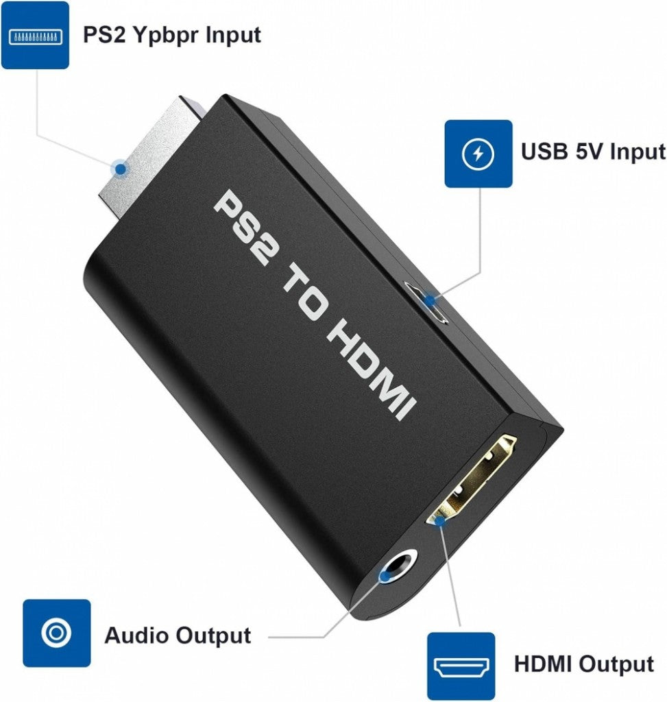 PS2 til HDMI Adapter (ny) - Playstation 2 tilbehør