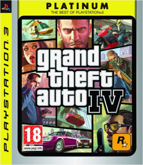 Grand theft auto 4 (GTA4) (Platinum) (Brukt) - playstation 3 spill (PS3)