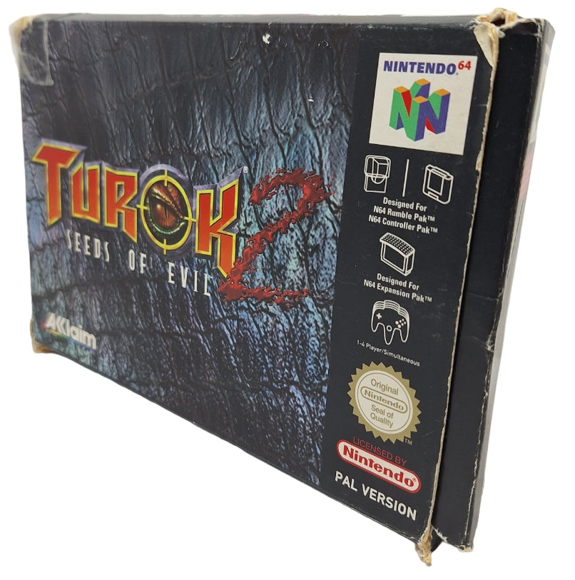 Turok 2: Seeds of evil (brukt) i eske - Nintendo 64 spill (n64)