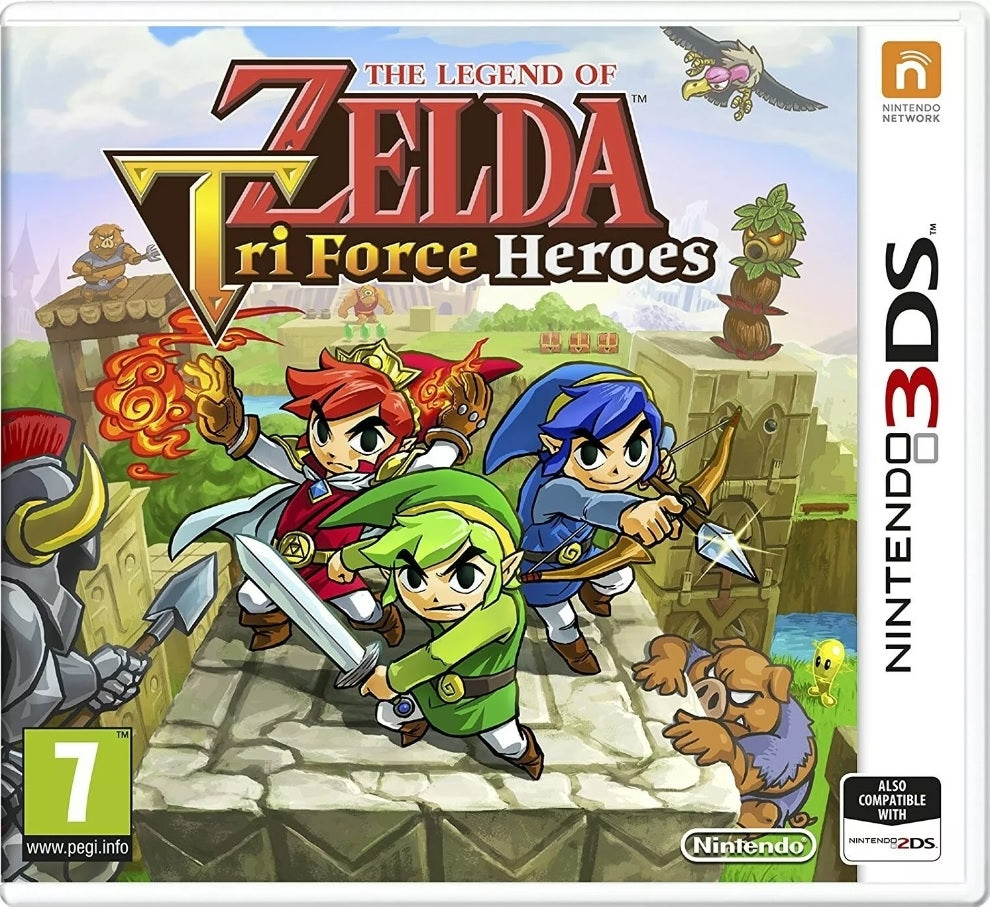 Zelda: Tri force heroes (brukt) - Nintendo 3DS spill