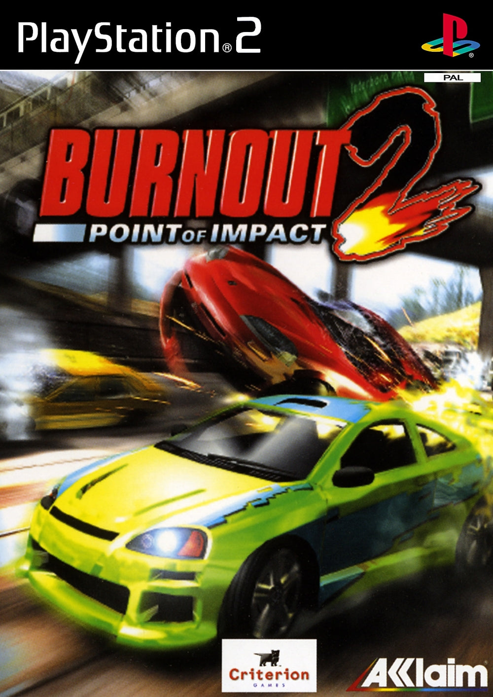 Burnout 2: Point of impact (brukt) - Playstation 2 spill (ps2)