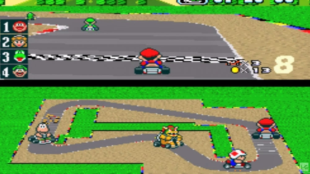 Super mario kart (brukt) (kun kassett) - Super nintendo entertainment system spill (SNES)