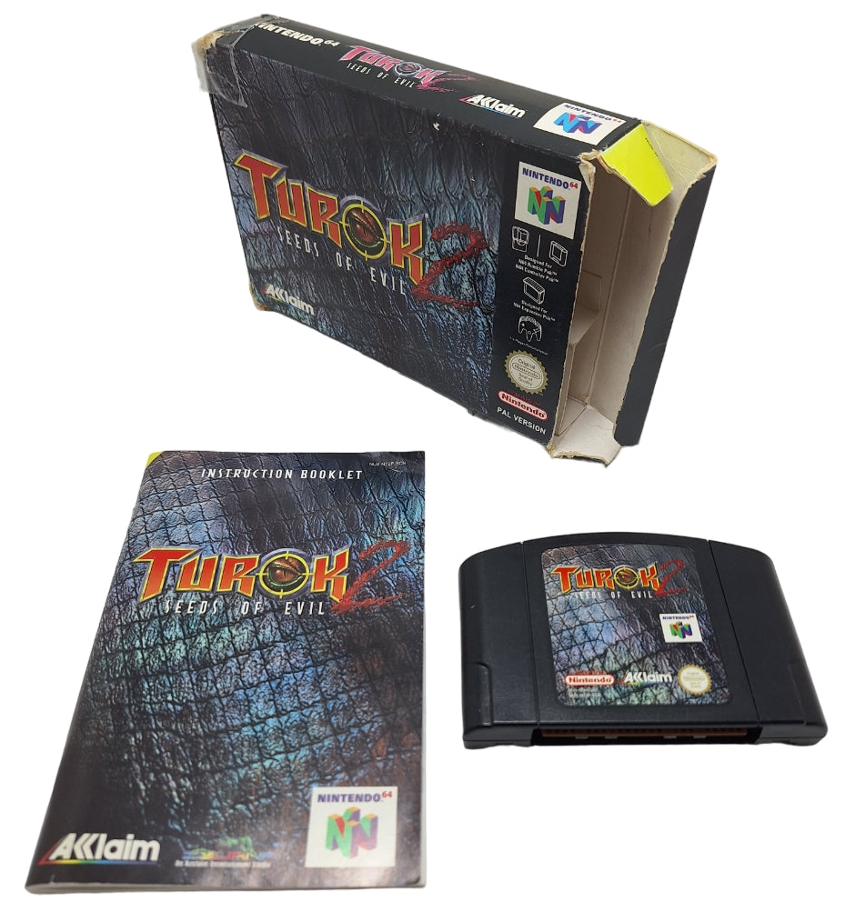 Turok 2: Seeds of evil (brukt) i eske - Nintendo 64 spill (n64)