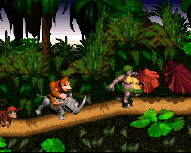 Donkey kong country (Signert av Kevin Bayliss og David Wise) - Super nintendo entertainment system spill (snes)