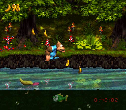 Donkey kong country 3 (Signert av Kevin Bayliss og David Wise) - Super nintendo entertainment system spill (snes)