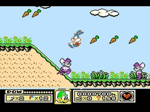 Gameplay-bilde fra Tiny Toon: Adventures (Kun kassett) - Nintendo entertainment system spill (NES)