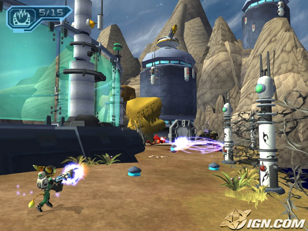 Ratchet & clank: Going commando (platinum) (brukt) - Playstation 2 spill (ps2)