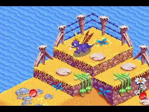 Gameplay-bilde fra Crash bandicoot fusion og Spyro Fusion - Nintendo Gameboy advance spill (GBA)