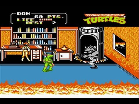 Teenage mutant hero turtles (kun kassett) - Nintendo entertainment system spill (nes)