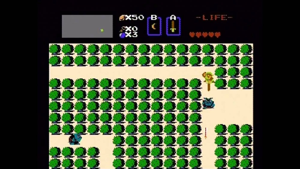The legend of Zelda (Kun kassett) - Nintendo Entertainment system spill (NES)